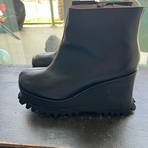 Shellys London Black Platform Ankle Boots